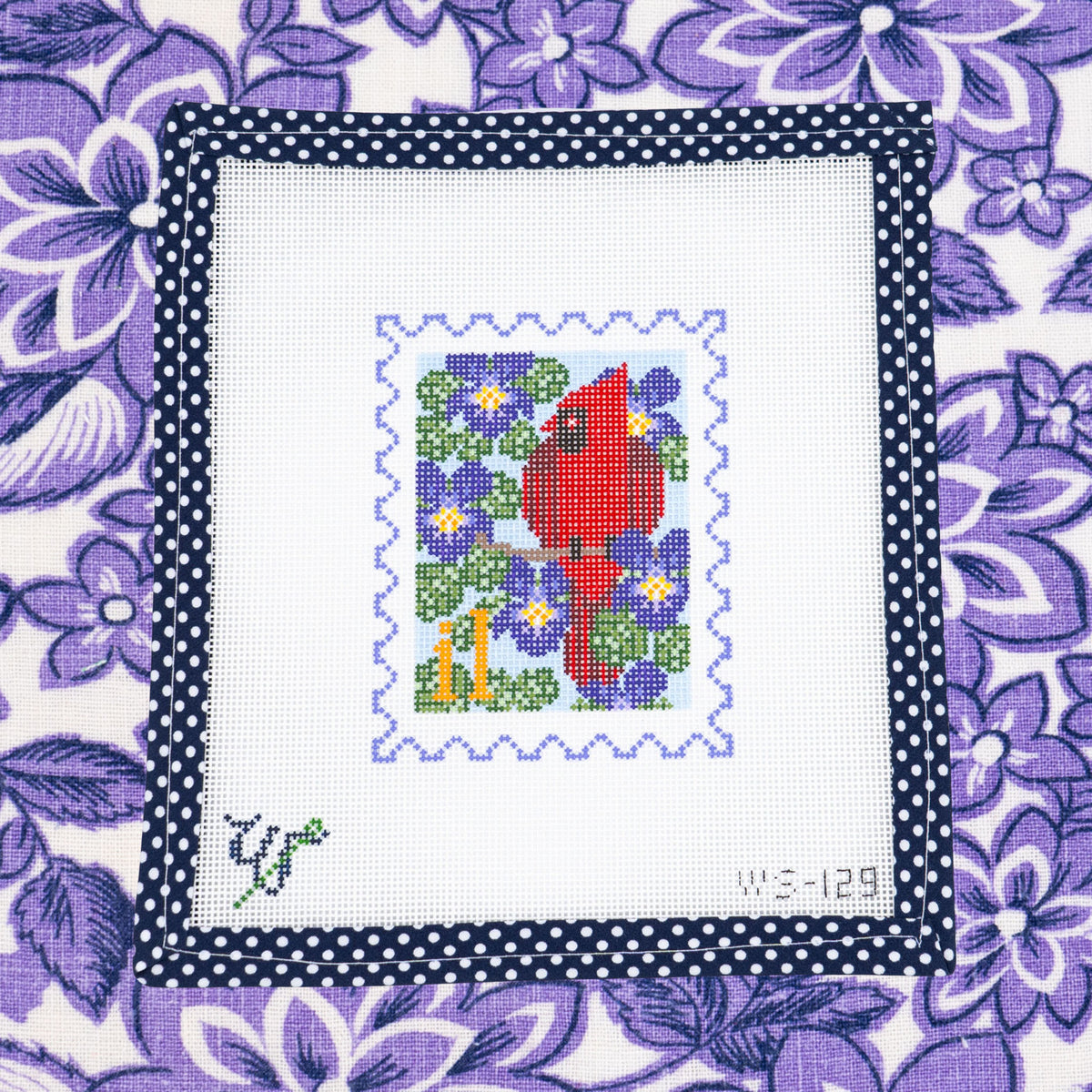 Illinois State Bird & Flower Stamp - Wipstitch Needleworks, LLC