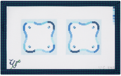 Blue Squiggle Coasters