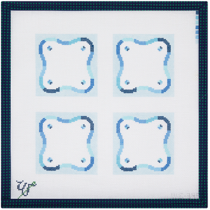 Blue Squiggle Coasters