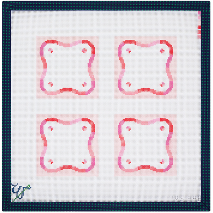 Pink Squiggle Coasters